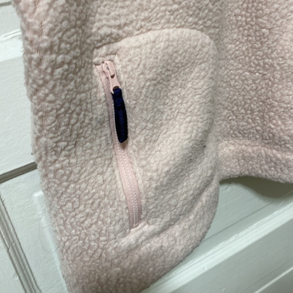 J Crew Pink Sherpa zip pull over - Picture 2 of 6